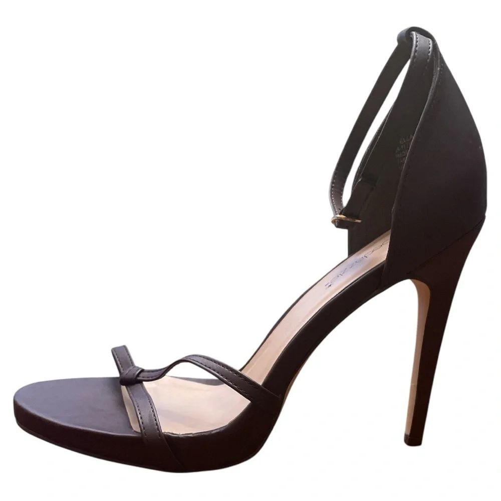 NEW SHOEDAZZLE STELLA  DARK BROWN HEELS - Picture 3 of 6